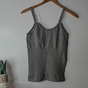 Skinnygirl Cami Tank Top Womens mGray Shaperwear Adjustable Spaghetti Strap